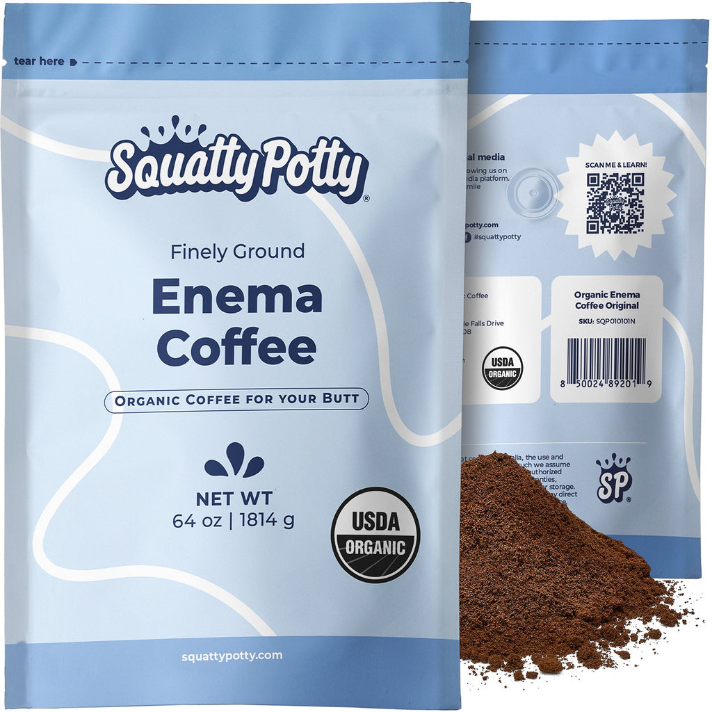 Squatty Potty Enema Coffee – Organic – 419° Roasted. Ground Coffee. Cleanse and Detoxify. Made in USA – 4 lb Bag